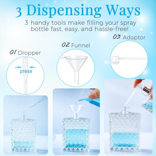 Coespewix Silver 100ML Refillable Perfume Atomizer Bottle for Travel & Gift