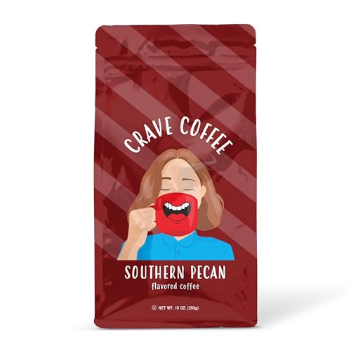 Southern Pecan Flavored Ground Coffee - 100% Arabica Beans, 10 Oz
