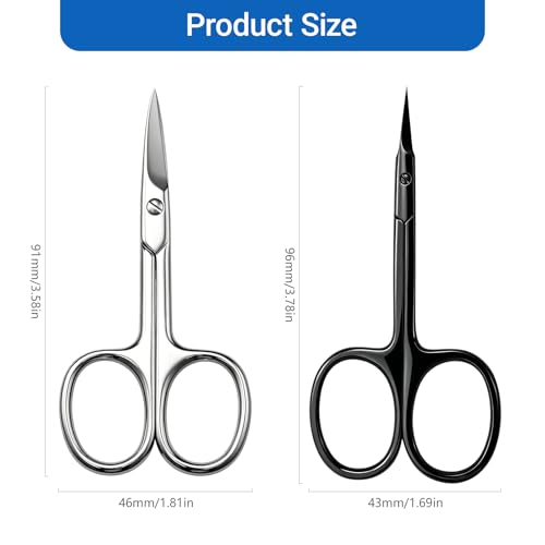 Premium Cuticle Scissors Set - Precision Small Nail & Eyebrow Grooming Tools