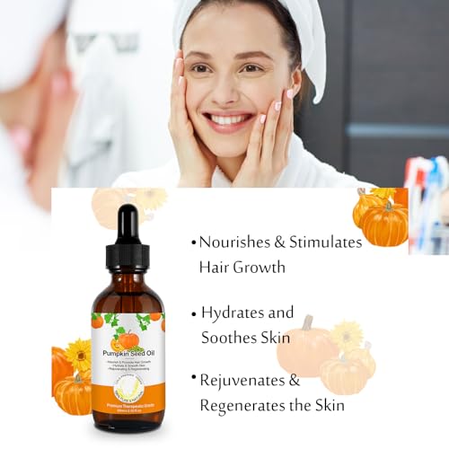 Pumpkin Seed Oil for Hair Growth - 2 Pack, Cold Pressed, Nourishing