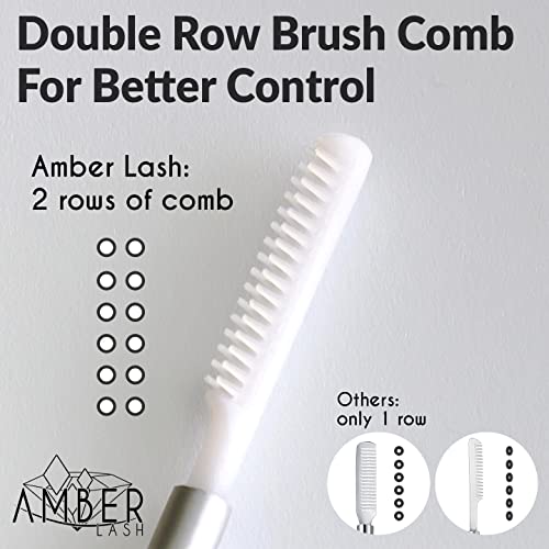 Amber Lash Stainless Steel Lash Lift Tool with Double Row Brush
