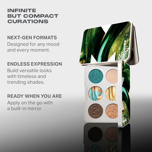Morphe ChromaPlus 6-Pan Eyeshadow Palette - Rich Glitch High-Pigment Makeup