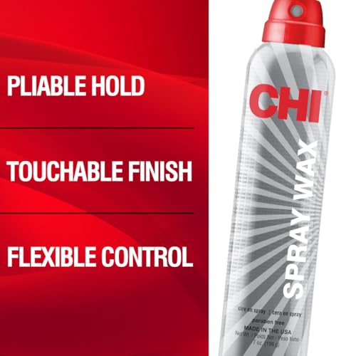 CHI Spray Wax for Textured Hair Looks - Touchable Finish, 7 Oz