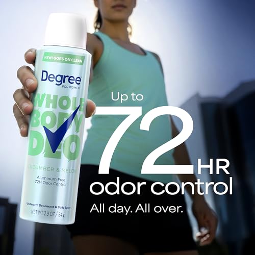 Degree Women’s Whole Body Deodorant Spray - Cucumber & Melon, 72H Odor Protection
