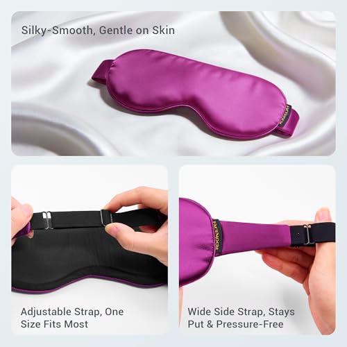 Facemoon Reusable Cold Eye Mask for Puffy Eyes Dark Circles Headache Relief Black Purple