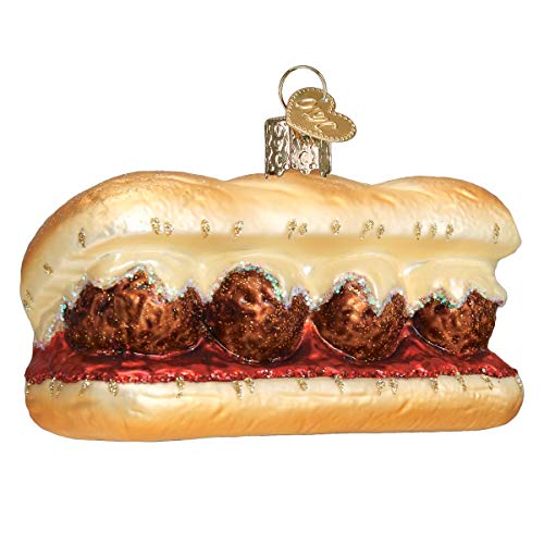 Old World Christmas Meatball Sandwich Ornament - Hand-Painted Glass