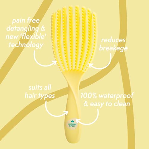 Nature Spell FlexiFlow Detangling Hair Brush - Yellow