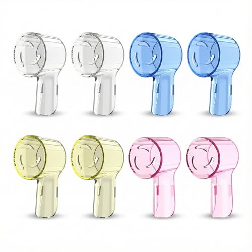 8 Pcs Toothbrush Head Covers Compatible with Oral-B iO & Round Electric Toothbrushes, Breathable Travel Caps, Family Set (Mixed Color)