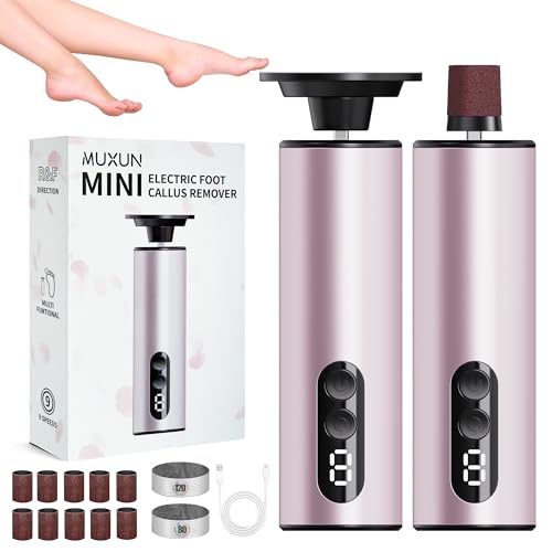 MUXUN Pink Mini 2-in-1 Rechargeable Electric Foot Callus Remover