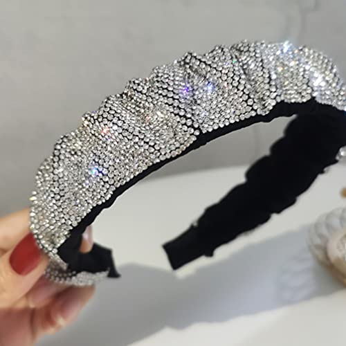 Silver Rhinestone Headband for Weddings & Parties - Elegant Hair Accessory
