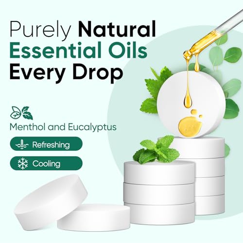 MINSLIS Eucalyptus & Menthol Shower Steamers - 18 Pack Aromatherapy Tablets