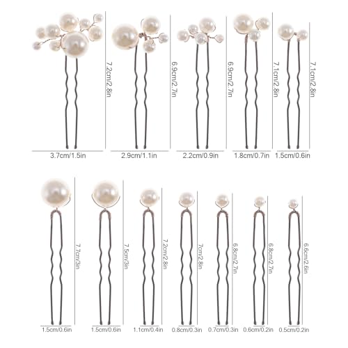 SOLENY 12-Piece Pearl Bridal Hair Pins - Handmade Wedding Hair Accessories