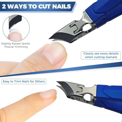 3-Piece Anti-Splash Eagle Beak Nail Clipper Set for Thick Ingrown Toenails