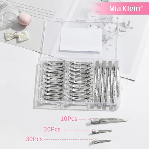 Mia Klein 60-Piece Hair Clips Set with Storage Case - Assorted Sizes for Styling & Salon Use