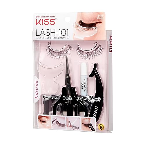 KISS Lash-101 All-In-One False Eyelash Kit for Beginners