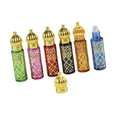6Pcs 8ml Refillable Glass Roller Bottles for Essential Oils & Perfume
