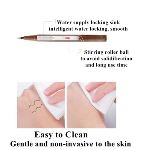 ICATHUNY Waterproof Liquid Eyeliner - Long-Lasting & Precise Brown