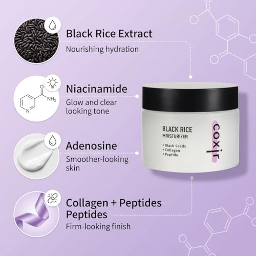 Coxir Black Rice Moisturizer Cream with Niacinamide & Peptides - 1.69 fl. oz