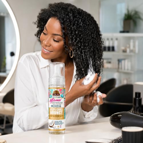 OKAY Miami South Beach Curl Enhancer Mousse – Lightweight Defining Foam 7.5oz