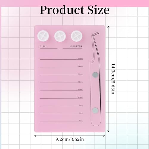 Acrylic Eyelash Extension Pallet with Suction for Tweezers - Pink