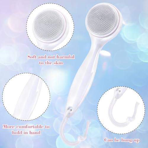 HINZIC 2-Pack White Silicone Facial Cleansing Brush for Deep Pore Cleaning