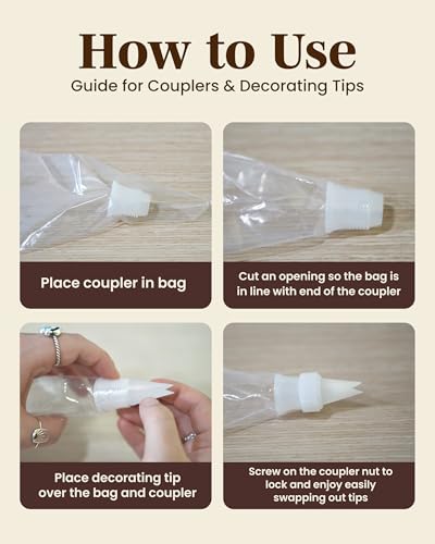 EZPiping #67 Leaf Piping Tips - Reusable Plastic Nozzles (20pcs) for Cake Decoration