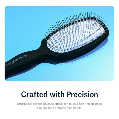 Gimme Beauty Metal Bristle Brush – Stainless Steel Hair Brush for Detangling & Scalp Stimulation