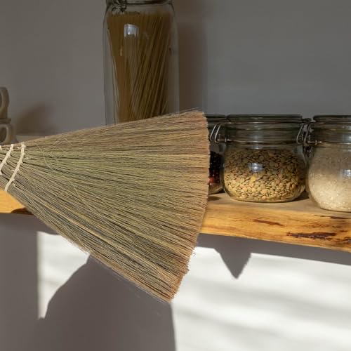 Mini Soft-Haired Broom for Indoor Cleaning - 12.20 Inch Short Handle