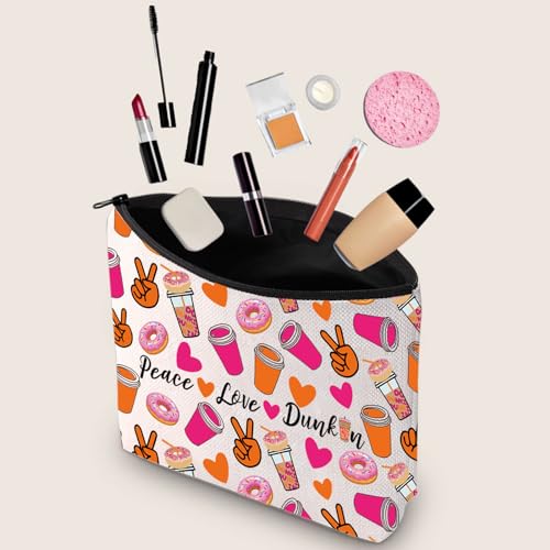 Peace Love Donut Junkie Shopping Tote Bag - Donut MB Design