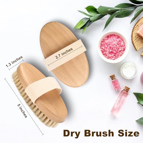Natural Bristle Exfoliating Body Brush for Smooth Skin