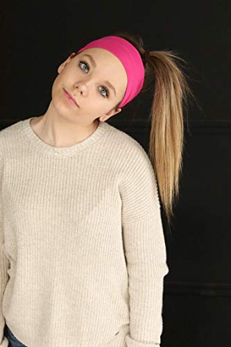 Kenz Laurenz Cotton Headbands for Women - Non-Slip Elastic Hairbands