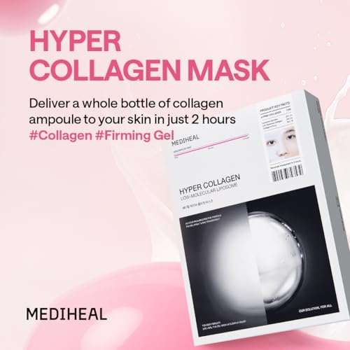 MEDIHEAL Collagen Mask Pack of 4 - Hydrating, Firming & Elasticity Care