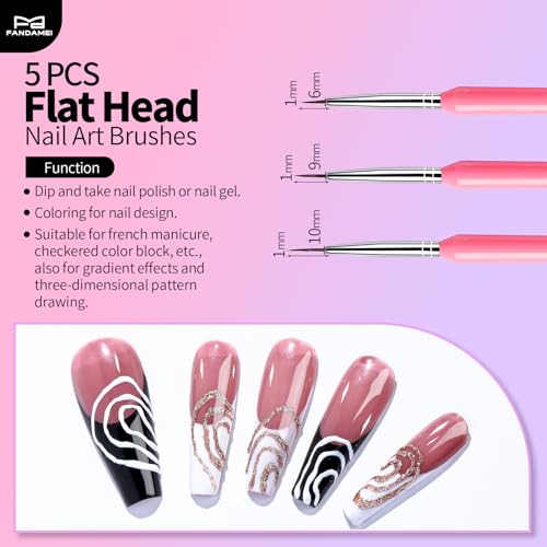Fandamei 33-Piece Nail Art Brush & Tool Set for Professional & DIY Manicure