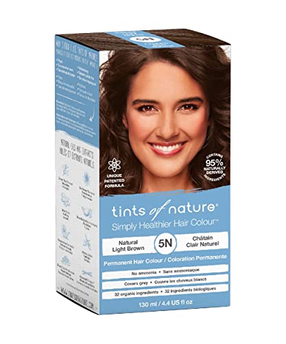 Tints of Nature 5N Natural Light Brown Permanent Hair Dye - Vegan
