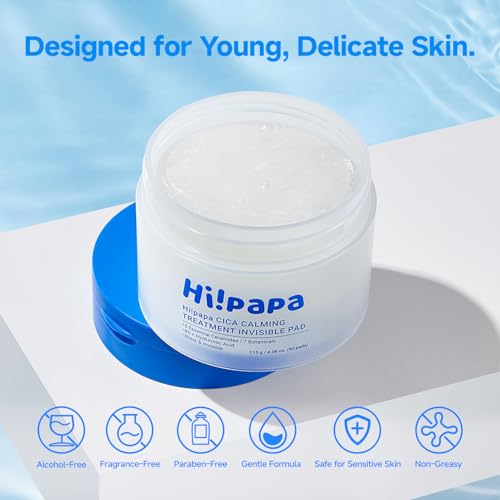 HI!PAPA Cooling Toner Pads - Hydrating Hydrogel for Sensitive Skin, 90 Pads