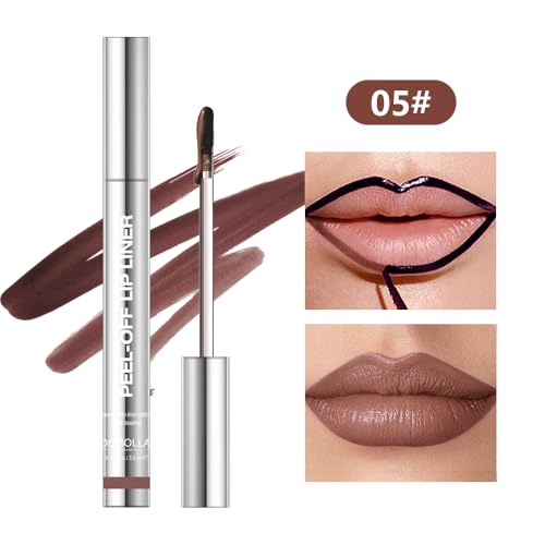 BANGFENG 4Pcs Waterproof Peel Off Lip Liner Stain Set - Long-Lasting, Smudge-Proof, Vegan Matte Tint