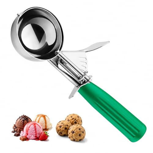 Large Cookie Scoop with Trigger - 2.67 OZ Stainless Steel Ice Cream Scoop