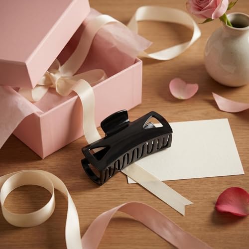 Morhom Black Hair Claw Clips for Strong Hold Non-Slip Thin & Thick Hair