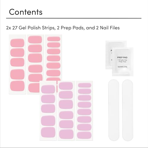 Dashing Diva Soft Pinks Collection Nail Strips - 2 Sets of Gel Stickers