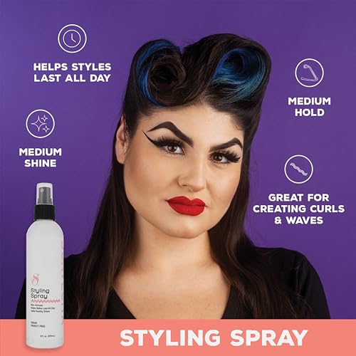 Suavecita Styling Spray for Women - 8 oz Non-Aerosol Wild Berry Scent