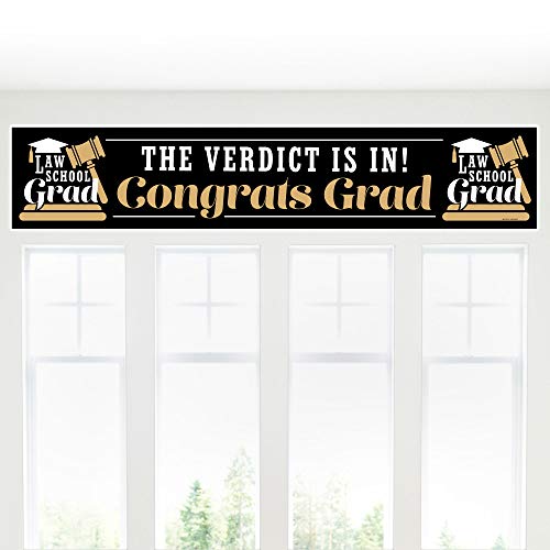 Law School Grad Banner - Graduation Party Decoration 1ft x 5ft