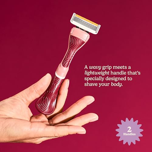 Dollar Shave Club Maroon Replacement Razor Handles for Women - 2 Pack