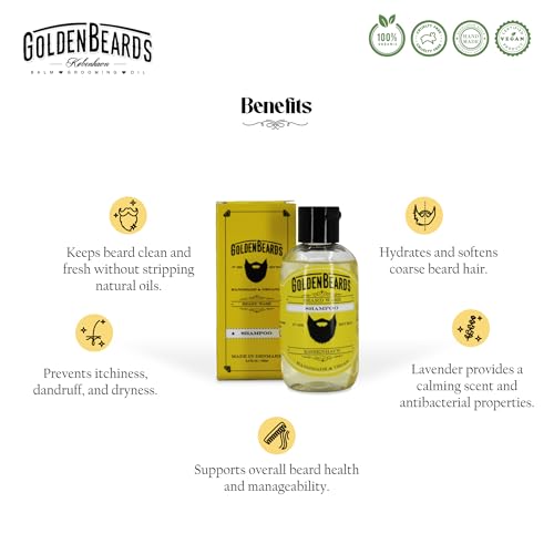 Golden Beards Organic Beard Shampoo – 100ml Lavender Scent