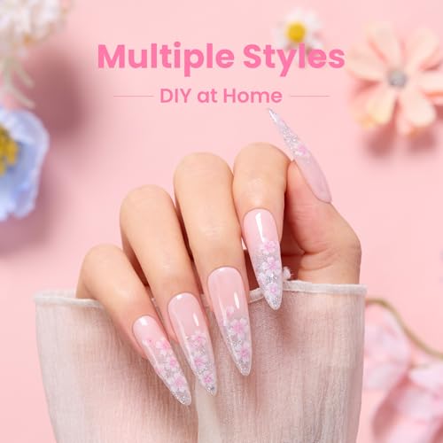 30 Sheets 3D Flower Nail Art Stickers - Self-Adhesive Nail Decals