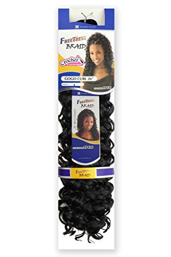 Freetress Bulk Braiding Hair - Gogo Curl, Dark Brown 2