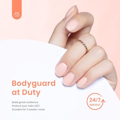 Beetles Builder Gel for Nails-Cover Nude Translucent 8 in 1 Nail Thickening Strengthening Building Instant Apex for Beginner DIY Salon at Home,Natural Nude Builder Nail Gel, UV & LED Lamp Cured Needed