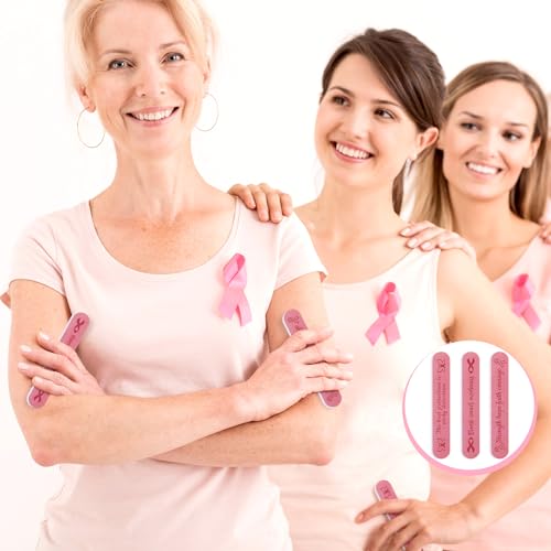 Gisafai 48 Pcs Breast Cancer Awareness Nail Files - Pink Emery Boards