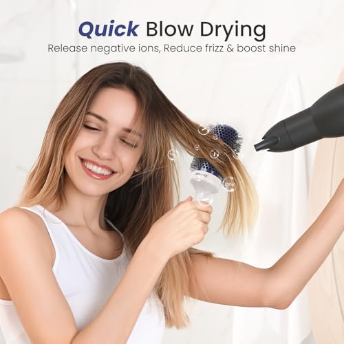 AIMIKE 2-Inch Nano Ionic Round Brush for Blow Drying & Styling