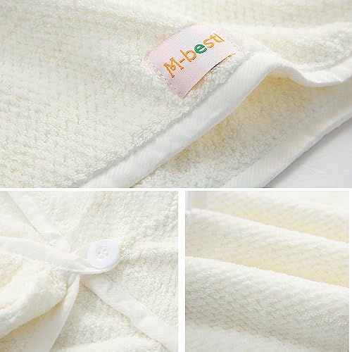 M-bestl 2 Pack Microfiber Hair Towel Wrap,Hair Drying Towel with Button,Quick Dry Hair Towel Turban for Women,Absorbent Anti-frizz Head Towel for Long Thick Curly Hair(Pink&Beige)