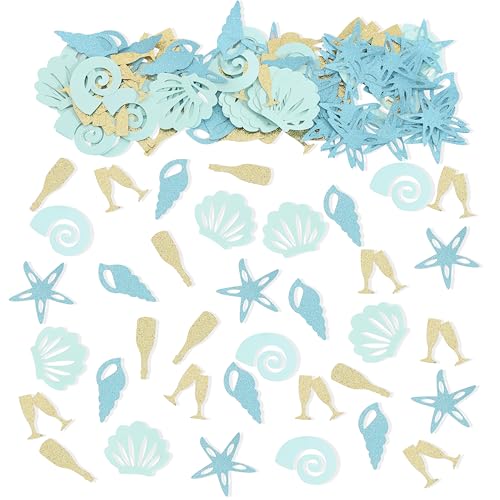 Glitter Shell Starfish Confetti for Beach Bachelorette Party